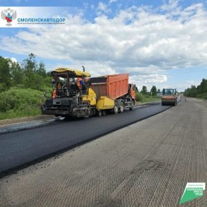 На объекте Смоленск — Вязьма ведутся работы по устройству выравнивающего слоя