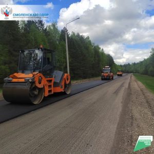 На объекте Рославль — Ершичи выполняют устройство выравнивающего слоя